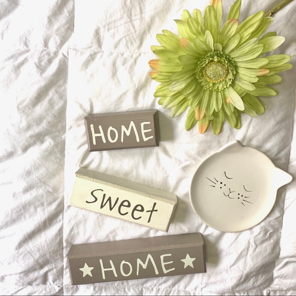 Home Sweet Home Rustic Stacking Blocks Wooden